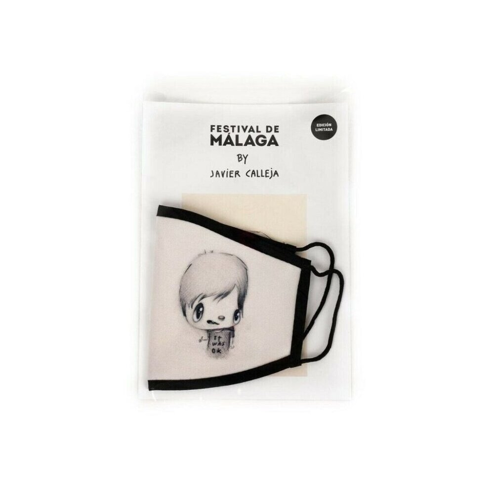 JAVIER CALLEJA FESTIVAL DE MALAGA 'IT WAS OK' FACE MASK LE OF 250 SIGNED